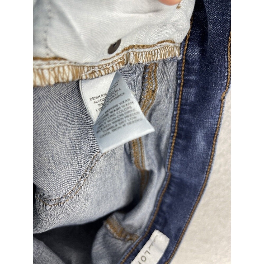 LOFT Ann Taylor Women's Blue Denim Jeans Size 4 Medium Wash Blend Skinny Crop - Picture 4 of 13